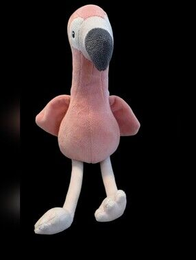 H&M Home Flamingo Stuffed Animal Plush Small Pink White Gray Washable